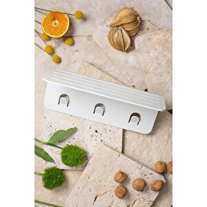 Modern Paslanmaz Metal Duş Rafı, Duş Düzenleyici, Banyo Rafı, Bayno Şampuanlık Beyaz