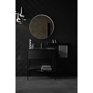 Paslanmaz Metal Banyo Rafı, Modern Banyo Rafı, Şampuan Rafı, Banyo Rafı, Banyo Düzenleyici Siyah