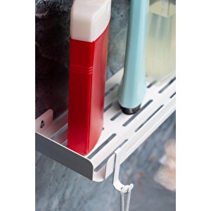 Metal Banyo Düzenleyici Organizer Şampuan Rafı Beyaz