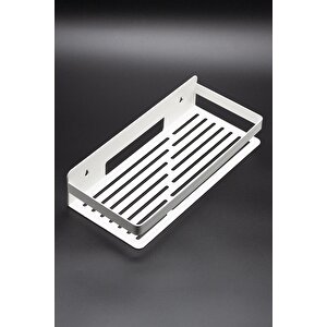 Metal Banyo Düzenleyici Organizer Şampuan Rafı Beyaz