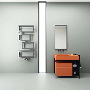 Clash Paslanmaz Çelik Havlupan Modern Tasarım Satine 92x45 Cm 92x45 cm