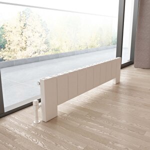 Elvino Floor Yatay Alüminyum Radyatör Modern Tasarım Beyaz 30x124,5 Cm 30x124,5 cm