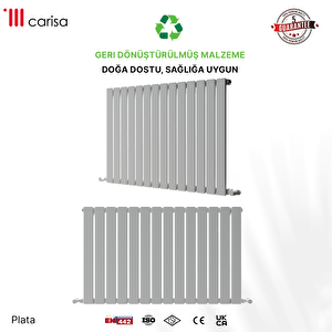 Plata Yatay Yakıt Tasarruflu Premium Malzeme Alüminyum Radyatör Modern Tasarım Beyaz 60x84 Cm 60x84 cm