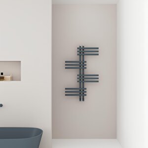 Unico Alüminyum Havlupan Modern Tasarım Antrasit 85,2x50 Cm 85,2x50 cm