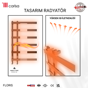 Carisa Floris Çelik Havlupan Modern Tasarım Krom 100x50 Cm