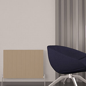 Monza Double (reverse Side Nemo) Yatay Alüminyum Radyatör Modern Tasarım Latte 60x85 Cm 60x85 cm