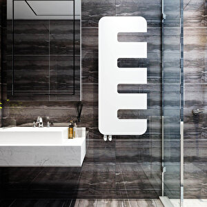 Rex Dikey İnce Tasarım Çelik Radyatör Modern Tasarım Beyaz 120x49 Cm 120x49 cm