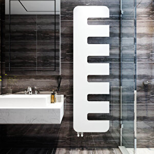 Rex Dikey İnce Tasarım Çelik Radyatör Modern Tasarım Beyaz 120x49 Cm 120x49 cm