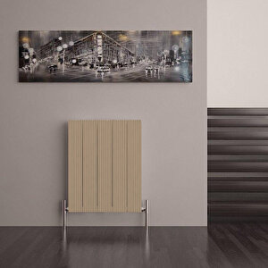 Monza Double (reverse Side Nemo) Yatay Alüminyum Radyatör Modern Tasarım Latte 60x47 Cm 60x47 cm