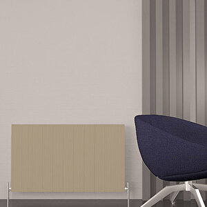 Monza Double (reverse Side Nemo) Yatay Alüminyum Radyatör Modern Tasarım Latte 60x104 Cm 60x104 cm