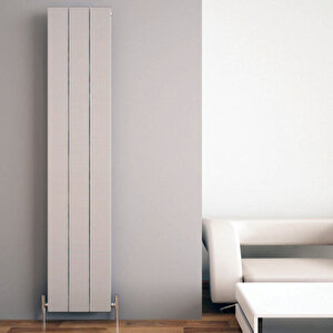 Elvino Dikey Alüminyum Radyatör Modern Tasarım Beyaz 180x49,5 Cm 180x49,5 cm
