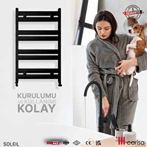 Soleil Yakıt Tasarruflu Premium Malzeme Alüminyum Havlupan Modern Tasarım Antrasit 80,5x48 Cm 80,5x48 cm