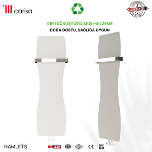 Carisa Hamlets Dikey İnce Tasarım Çelik Radyatör Modern Tasarım Beyaz 99x35,3 Cm