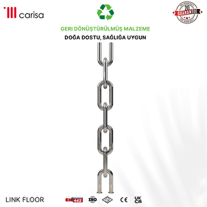 Carisa Link Floor Dikey Paslanmaz Çelik Radyatör Modern Tasarım Satine 230x24 Cm