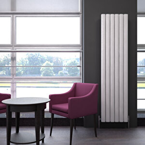 Vesta Dikey Alüminyum Radyatör Modern Tasarım Beyaz 180x44,5 Cm 180x44,5 cm