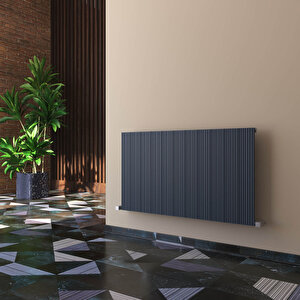 Monza Yatay Alüminyum Radyatör Modern Tasarım Antrasit 60x104 Cm 60x104 cm