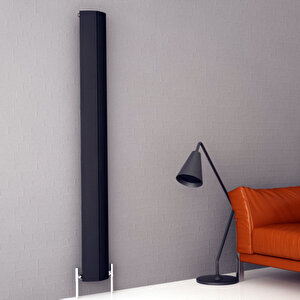 Nixie Dikey Alüminyum Radyatör Modern Tasarım Siyah 180x20,5 Cm 180x20,5 cm