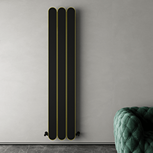 Magico Double Dikey Alüminyum Radyatör Modern Tasarım Siyah 180x37 Cm 180x37 cm