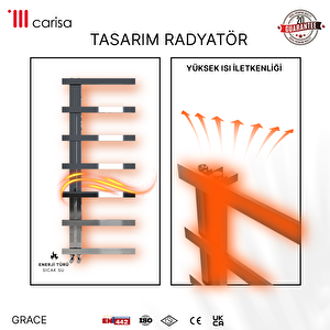 Carisa Grace Paslanmaz Çelik Havlupan Modern Tasarım Ayna Polisaj 120x50 Cm