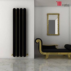 Magico Dikey Alüminyum Radyatör Modern Tasarım Siyah 180x49,5 Cm 180x49,5 cm