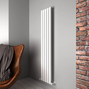 Plata Double Dikey Alüminyum Radyatör Modern Tasarım Beyaz 180x35 Cm 180x35 cm