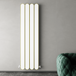 Magico Double Dikey Alüminyum Radyatör Modern Tasarım Beyaz 180x49,5 Cm 180x49,5 cm