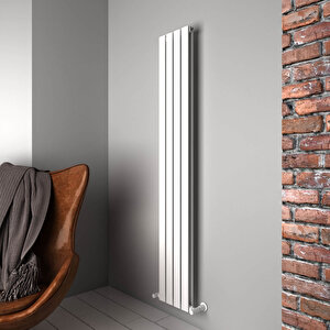 Plata Double Dikey Alüminyum Radyatör Modern Tasarım Beyaz 180x42 Cm 180x42 cm