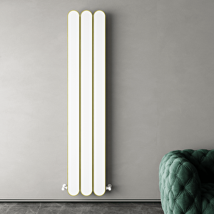 Magico Double Dikey Alüminyum Radyatör Modern Tasarım Beyaz 180x37 Cm 180x37 cm