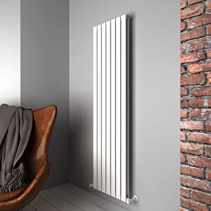 Plata Double Dikey Alüminyum Radyatör Modern Tasarım Beyaz 180x49 Cm 180x49 cm