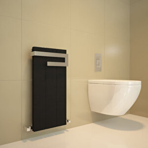 Elvino Bath Alüminyum Havlupan Modern Tasarım Siyah 80x37 Cm 80x37 cm