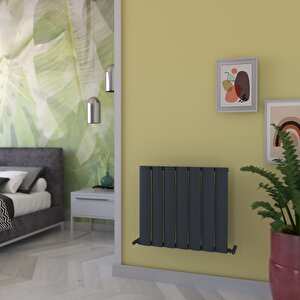Step Yatay Alüminyum Radyatör Modern Tasarım Antrasit 60x104 Cm 60x104 cm