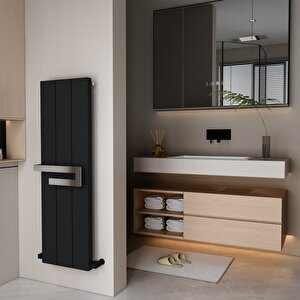 Carisa Elvino Bath Alüminyum Havlupan Modern Tasarım Siyah 150x37 Cm