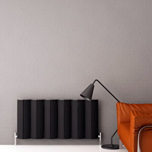 Nixie Yatay Alüminyum Radyatör Modern Tasarım Siyah 60x125,5 Cm 60x125,5 cm