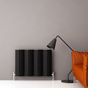 Nixie Yatay Alüminyum Radyatör Modern Tasarım Siyah 60x125,5 Cm 60x125,5 cm
