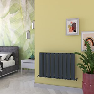 Step Yatay Alüminyum Radyatör Modern Tasarım Antrasit 60x123 Cm 60x123 cm