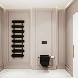 Magico Bath Alüminyum Havlupan Modern Tasarım Siyah 109,5x50 Cm 109,5x50 cm