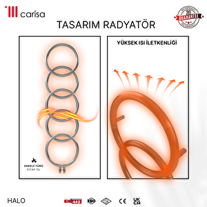 Carisa Halo Paslanmaz Çelik Havlupan Modern Tasarım Satine 147x40 Cm