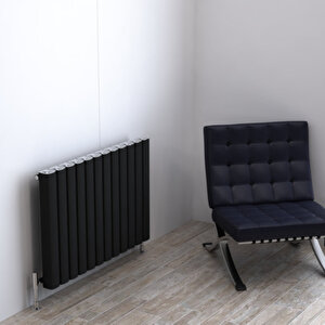 Vesta Yatay Alüminyum Radyatör Modern Tasarım Siyah 60x89,5 Cm 60x89,5 cm