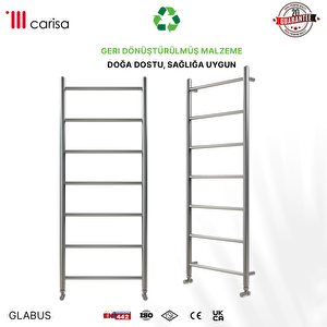 Carisa Globus Paslanmaz Çelik Havlupan Modern Tasarım Satine 80x50 Cm