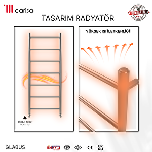 Carisa Globus Paslanmaz Çelik Havlupan Modern Tasarım Satine 80x50 Cm