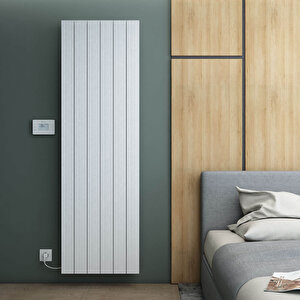Boreas M Dikey Elektrikli Radyatör Modern Tasarım Beyaz 180x55,5 Cm 180x55,5 cm