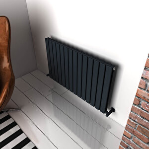 Plata Yatay Alüminyum Radyatör Modern Tasarım Antrasit 60x84 Cm 60x84 cm
