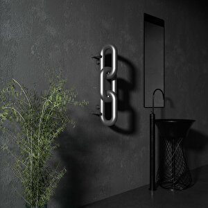 Link Dikey Paslanmaz Çelik Radyatör Modern Tasarım Satine 83x24 Cm 83x24 cm