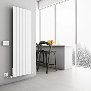Boreas Hybrid M Dikey Elektrikli Radyatör Modern Tasarım Beyaz 180x55,5 Cm 180x55,5 cm