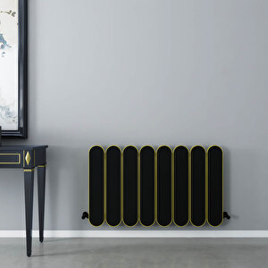 Magico Yatay Alüminyum Radyatör Modern Tasarım Siyah 60x99,5 Cm 60x99,5 cm