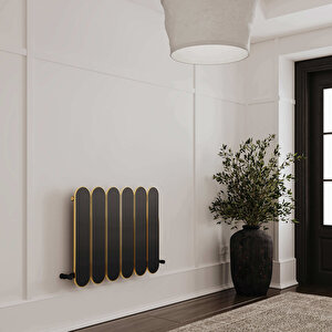 Magico Yatay Alüminyum Radyatör Modern Tasarım Siyah 60x99,5 Cm 60x99,5 cm