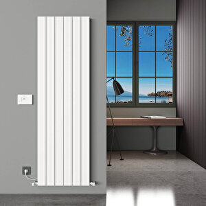 Boreas Hybrid N Dikey Elektrikli Radyatör Modern Tasarım Beyaz 180x55,5 Cm 180x55,5 cm