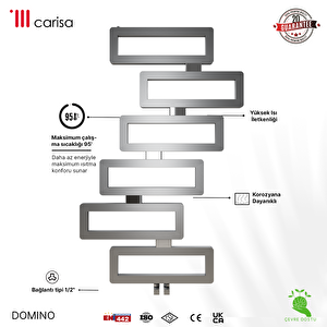 Carisa Domino Paslanmaz Çelik Havlupan Modern Tasarım Satine 128x80 Cm