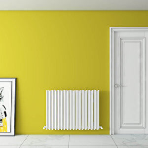 Pipette Yatay Alüminyum Radyatör Modern Tasarım Beyaz 60x85 Cm 60x85 cm