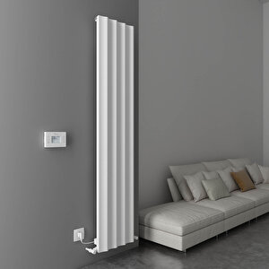 Boreas Hybrid S Dikey Elektrikli Radyatör Modern Tasarım Beyaz 180x55,5 Cm 180x55,5 cm
